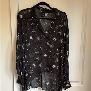 Harry Potter Divination Girls Oversized Long-Sleeve Woven Top